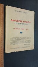 Gaetano Caffo Rapsodia Italica trama per film 1934 Reggio Calabria