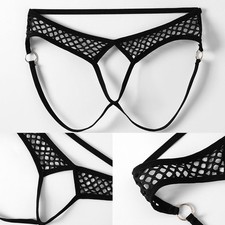 Tanga uomo passo aperto intimo con rete trasparente taglio basso