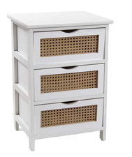 CASSETTIERA BIANCA MOBILE 3 CASSETTI SALVASPAZIO CLASSICA MODERNA LEGNO 58*40*29