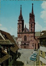 66776B  VECCHIA CARTOLINA SVIZZERA BASEL  VOLKSWAGEN PULMINO BULLI BULLY