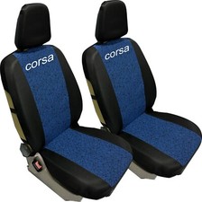 coprisedili auto opel corsa anteriori in jacquard blu accoppiato con spugna 5mm