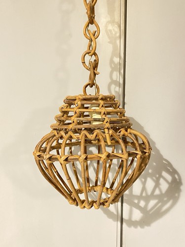 Lampadario in bambù - lampadario,