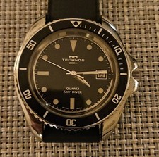 USE Chrono24!! Come nuovo! Technos Paracadutista 1974 Nuovo ETA 955.144 MONNIN CUSTODIA.Militare