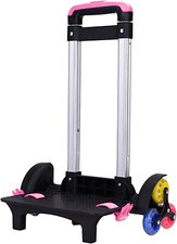 Carrello per Zaino, Trolley Zaino Carrello a Mano Pieghevole Alluminio 6 Ruote p