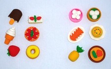 12 pc Kid Collector Eraser Dim Sum Ice Cream Donut Cake Birthday Gift Bag Filler