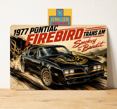 Insegna poster metallo pontiac - poster,
