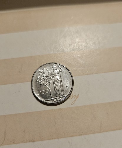 Moneta 100 lire - moneta, del