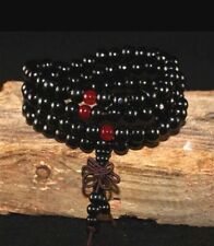 COLLANA BRACCIALE UNISEX BUDDISTA MALA TIBETANA 108 G. LEGNO ROSARIO PREGHIERA