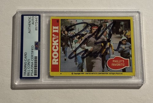 Bill conti signed auto 1979 - signed,