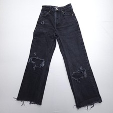 Zara Distressed Straight Jeans