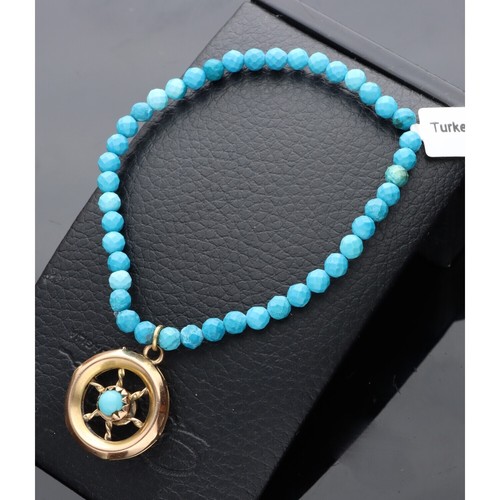 18kt rose gold turquoise - 18kt,