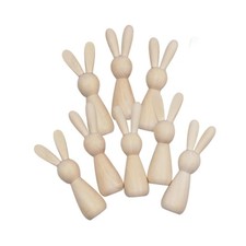 8x bambole di legno