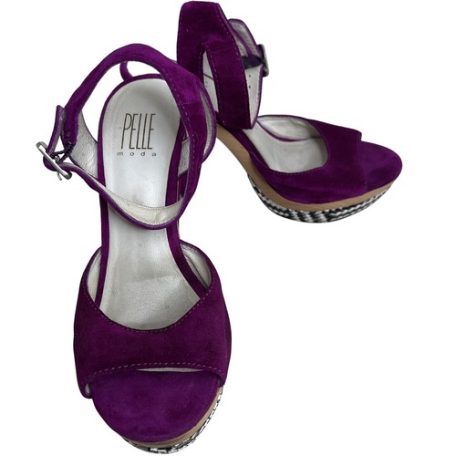 Pelle moda donna viola - pelle,