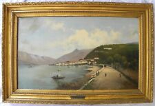 Carlo CASANOVA (Crema 1871 – Quarna Sotto 1950) BELLAGIO Lago di Como cm 60x100