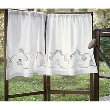 COPPIA TENDINE RICAMATE AMANO 69X90cm