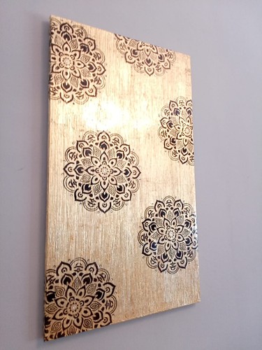 Quadro con foglia oro resina - con,