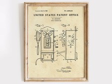 Poster Telefono Brevetto Arte