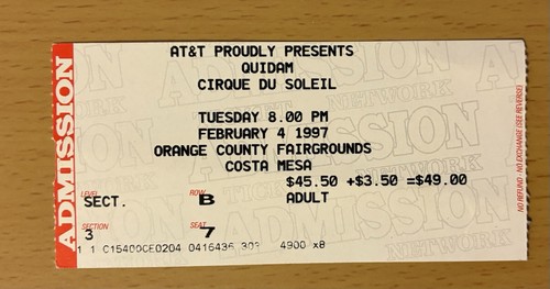 1997 cirque soleil orange - 1997,