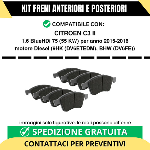 Pastiglie freno ant post - +,