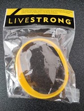 BRACCIALETTO ORIGINALE LANCE ARMSTRONG LIVESTRONG ORIGINALE 2004 GIALLO NUOVO ADULTO