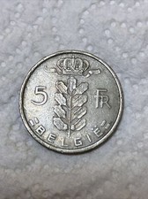 MONETA 5 FRANCHI BELGIO 1950