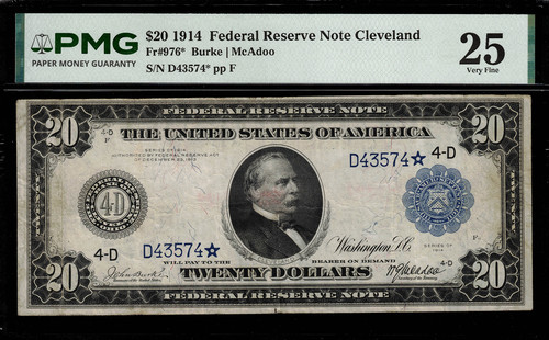 Banconota dollari 1914 - dollari,