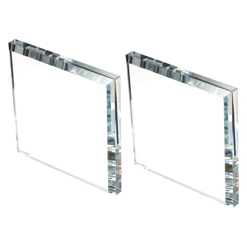 2pcs clear glass paper - 2pcs, clips
