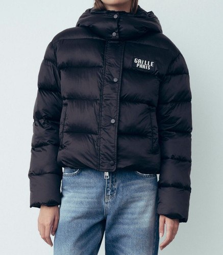 Piumino nylon nero - in,
