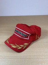 Cappello Berretto Bridgestone 1° Rosso Ricamato Motorsport Racing Foglia Oro Podio F1