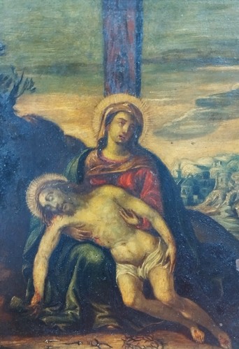 Pietà quadro olio su - la,