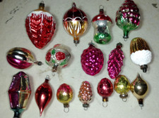 VINTAGE - LOTTO DI DECORAZIONI IN VETRO SOFFIATO PER ALBERO DI NATALE ANNI 50/60