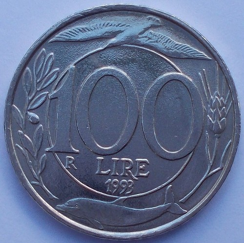 100 lire 1993 piccola - lire,