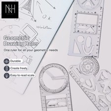 Set 3 pz righello spirografo