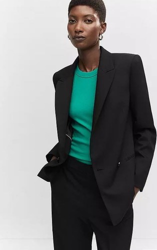 Mango greta blazer nero - mango, uk