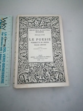 LIBRO 1939 EDGAR POE - LE POESIE, POEMETTI IN PROSA, SAGGI CRITICI - LATERZA