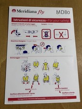 Meridiana Fly Safety Card MD80