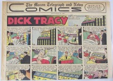 Fumetti da giornale vintage 1948 - Dick Tracy, Topolino, Steve Canyon