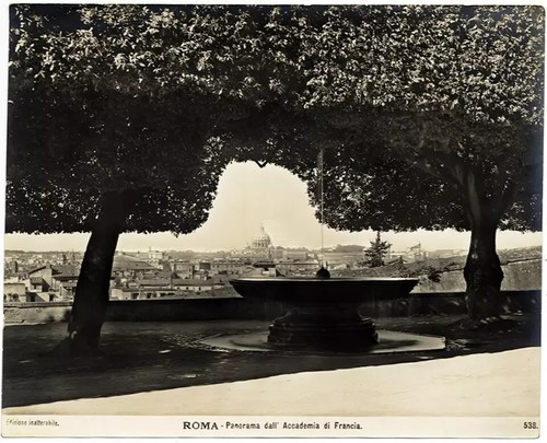 Rome panorama from - rome, accademia