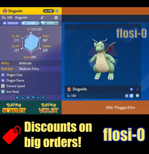 Pokemon dragonite lucente 6iv - lucente,