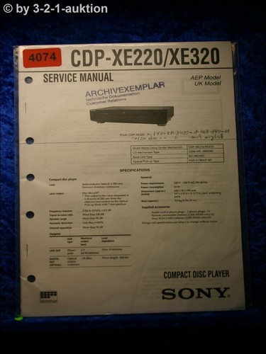 Manuale servizio sony - manuale,