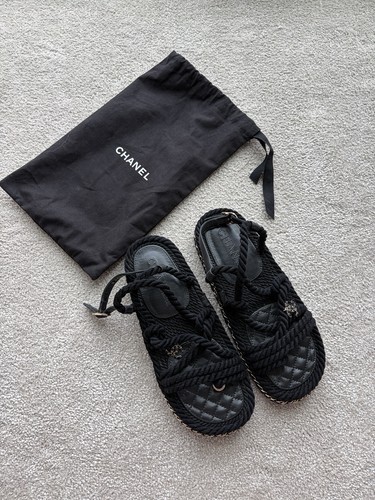 Sandali chanel corda neri - sandali,