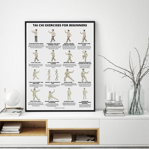 Poster esercizi tai chi - chi, per