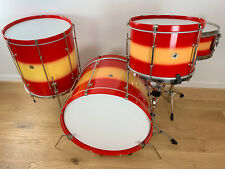 DECOLITE Kit batteria 4 pezzi anni 60 13-16-20-5x14 rullante anni 60 vintage Gretsch conchiglie rosso giallo