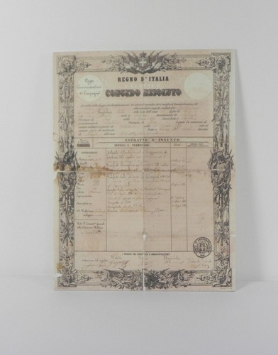 Regno italia congedo - d'italia,