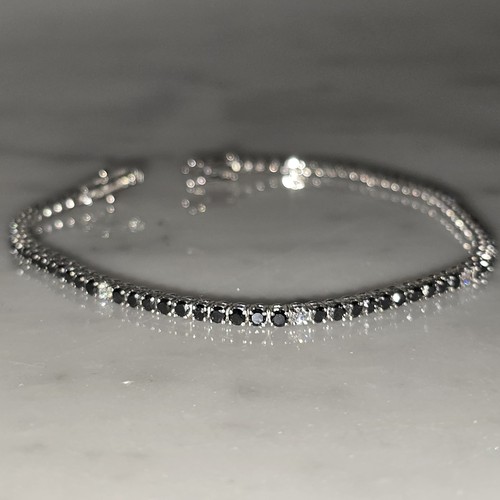 Bracciale tennis oro bianco - oro,