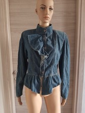 Giacca Vintage Denim In Jeans 100%cotone Tg 46 (44)