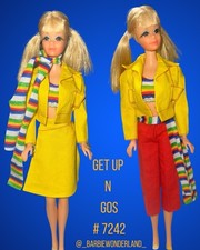 Barbie vintage Get ups'n go #7242 Casuals 1975 RARA quasi completa senza bambola come nuova