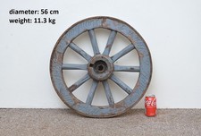 Vecchio carrello in legno vintage ruota carro / 56 cm / 11,3 kg - CONSEGNA GRATUITA