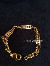 2Ct Taglio Rotondo Solitario Finto Uomo Tennis Bracciale 14K Placcato Oro Giallo