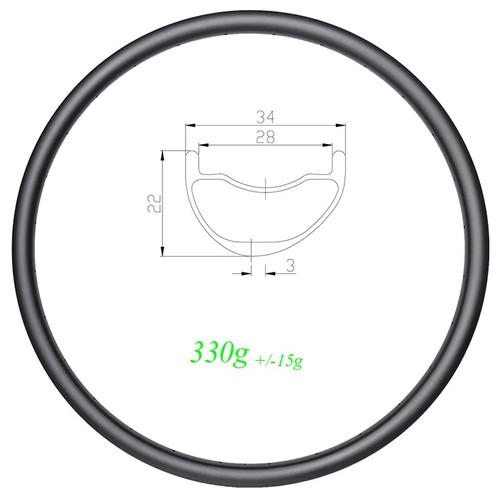 Cerchio carbonio tubeless